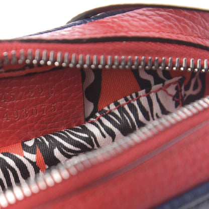 Gucci Calfskin Heart Camera Bag Blue Hibiscus Red White 7 of 13