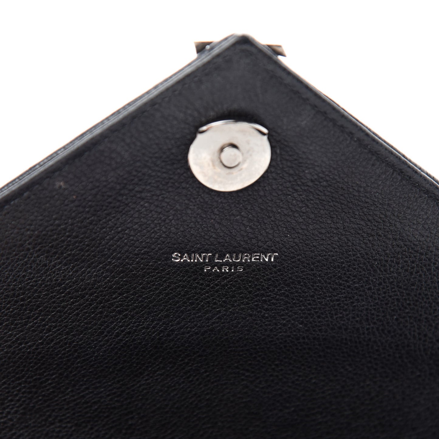 Grained Calfskin Tri-Quilt Monogram Medium College Bag Black