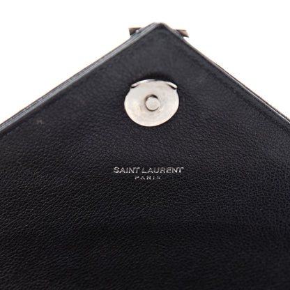 Saint Laurent Grained Calfskin Tri-Quilt Monogram Medium College Bag Black 9 of 11