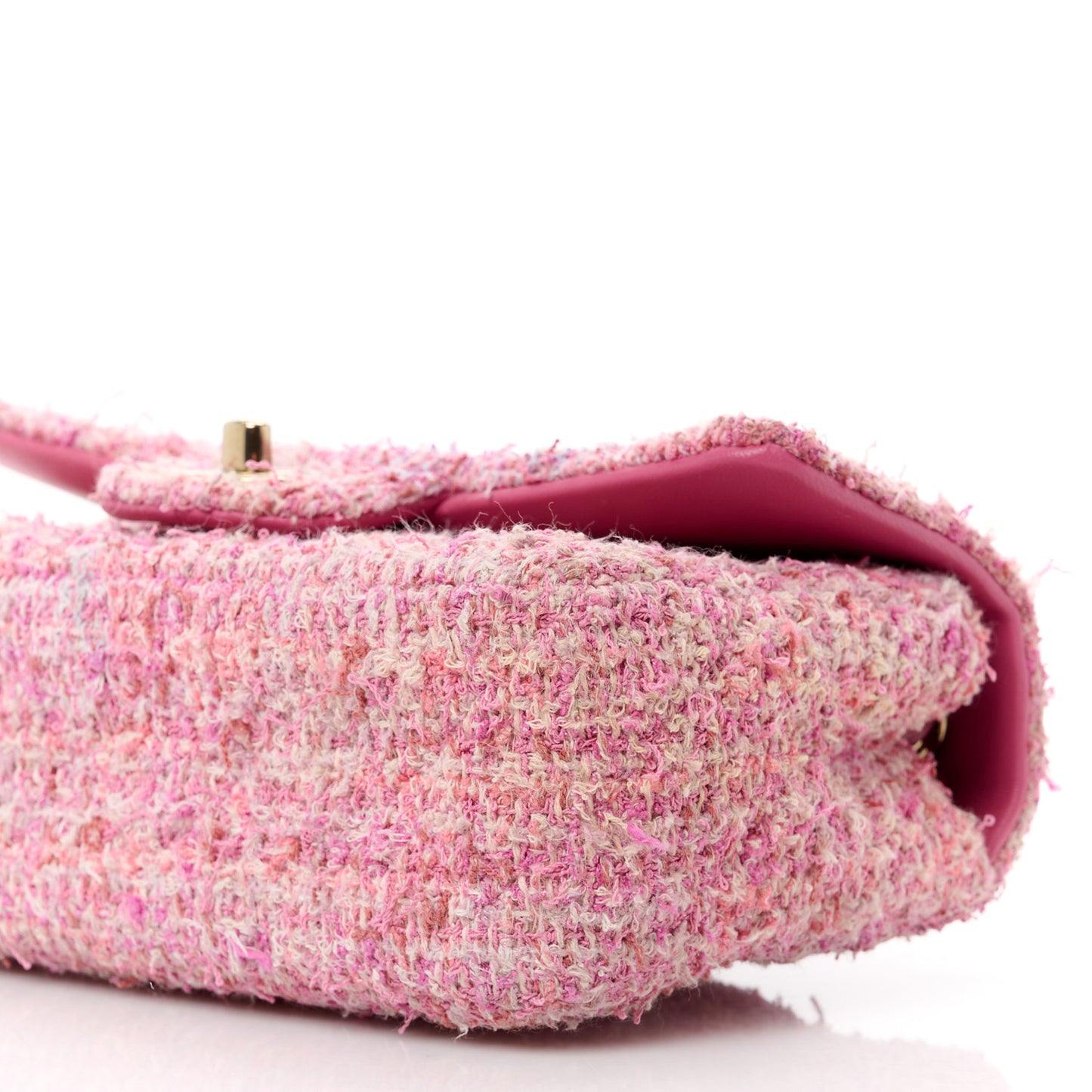 Tweed Quilted Mini Rectangular Flap Pink Orange White