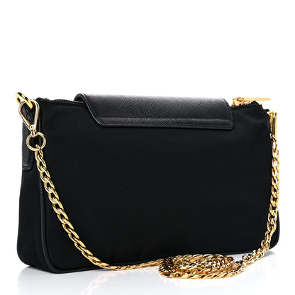 Prada Tessuto Nylon Saffiano Crossbody Bag Black 2 of 7