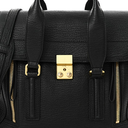 3.1 Phillip Lim Textured Calfskin Medium Pashli Satchel Black 8 of 10