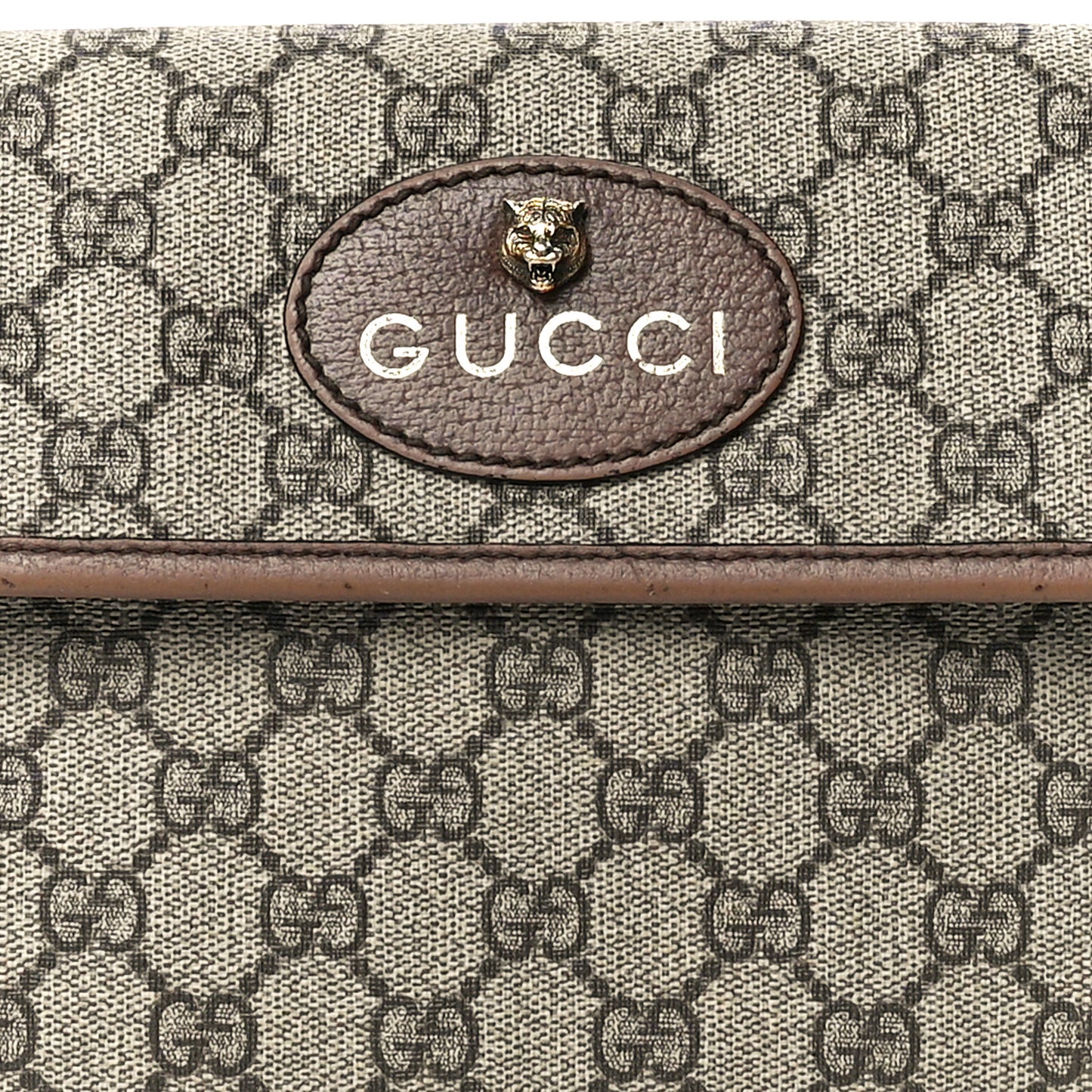 GG Supreme Monogram Neo Vintage Web Belt Bag Brown