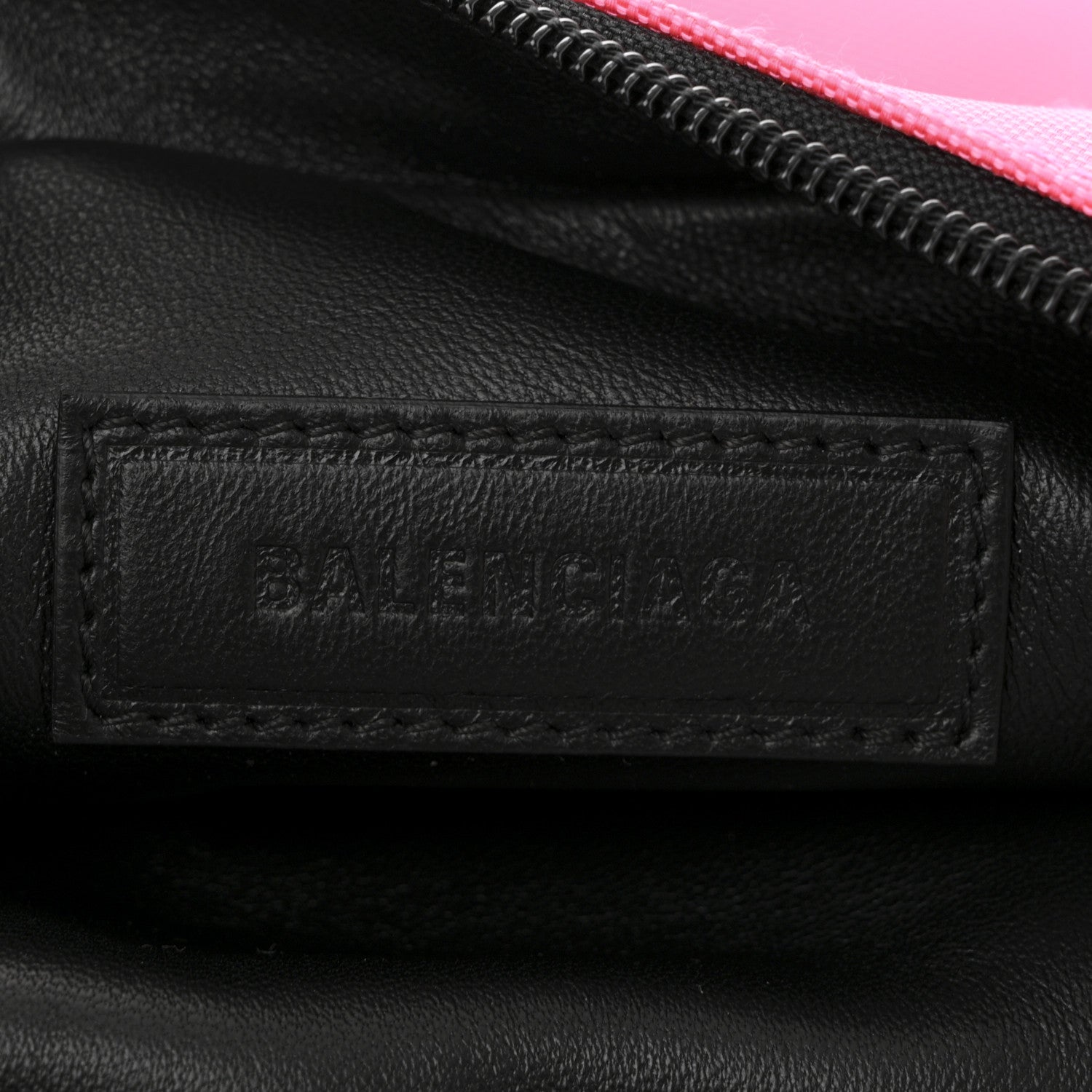 Balenciaga Recycled Sport Nylon Chain Logo Medium Raver Bag Black Fluo Pink Black 6 of 10