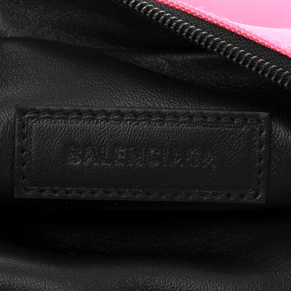 Balenciaga Recycled Sport Nylon Chain Logo Medium Raver Bag Black Fluo Pink Black 6 of 10