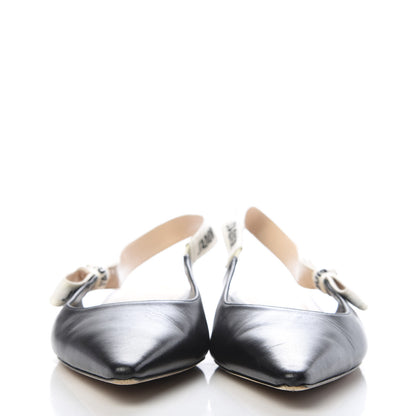 Christian Dior Lambskin Ribbon J'Adior Slingback Ballet Flats 41 Black 3 of 10