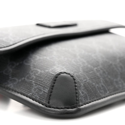 Gucci GG Supreme Monogram Web Slim Belt Bag Black Grey 9 of 10