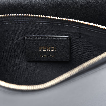 Fendi Vitello Liberty F is Fendi Bi-Color FF 1974 Embossed Medium Envelope Wallet On Chain Black Maya 6 of 10