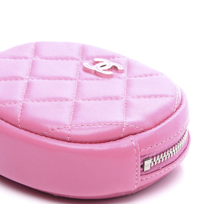 Chanel Lambskin Quilted Zip Around Classic Coin Purse Pink 8 of 9