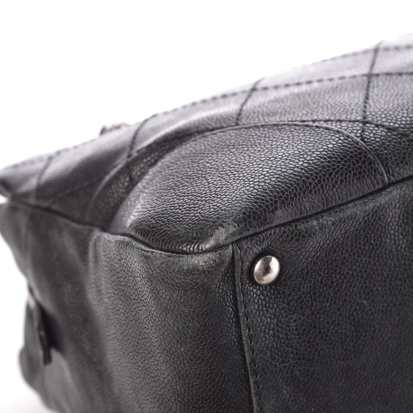 Distressed Caviar Outdoor Ligne Tote Black