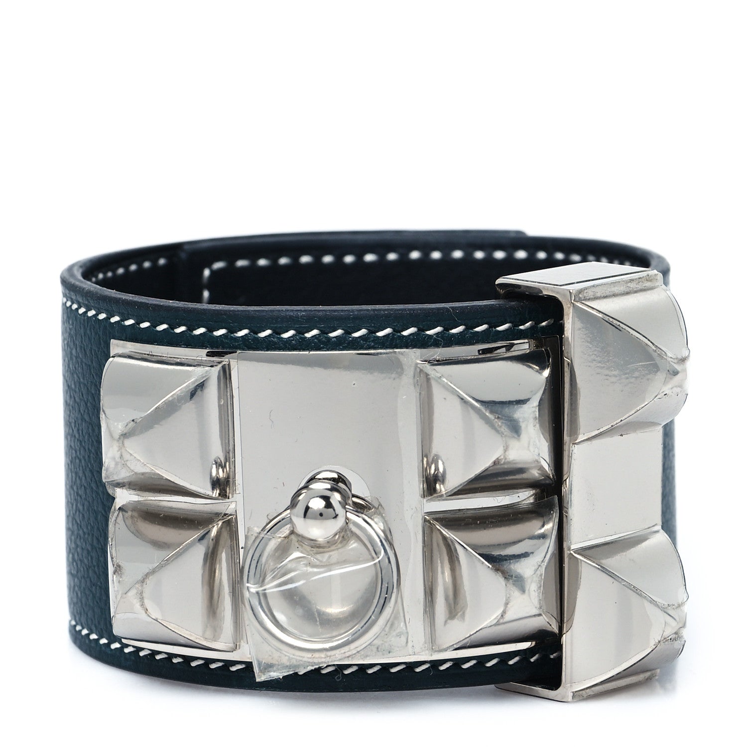 Hermes Evercolor Collier De Chien CDC Bracelet T3 Vert Cypress 1 of 6