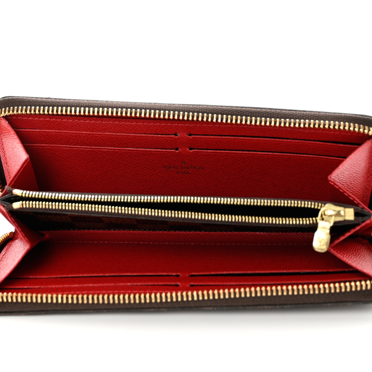 Louis Vuitton Damier Ebene Clemence Wallet Cherry 5 of 7
