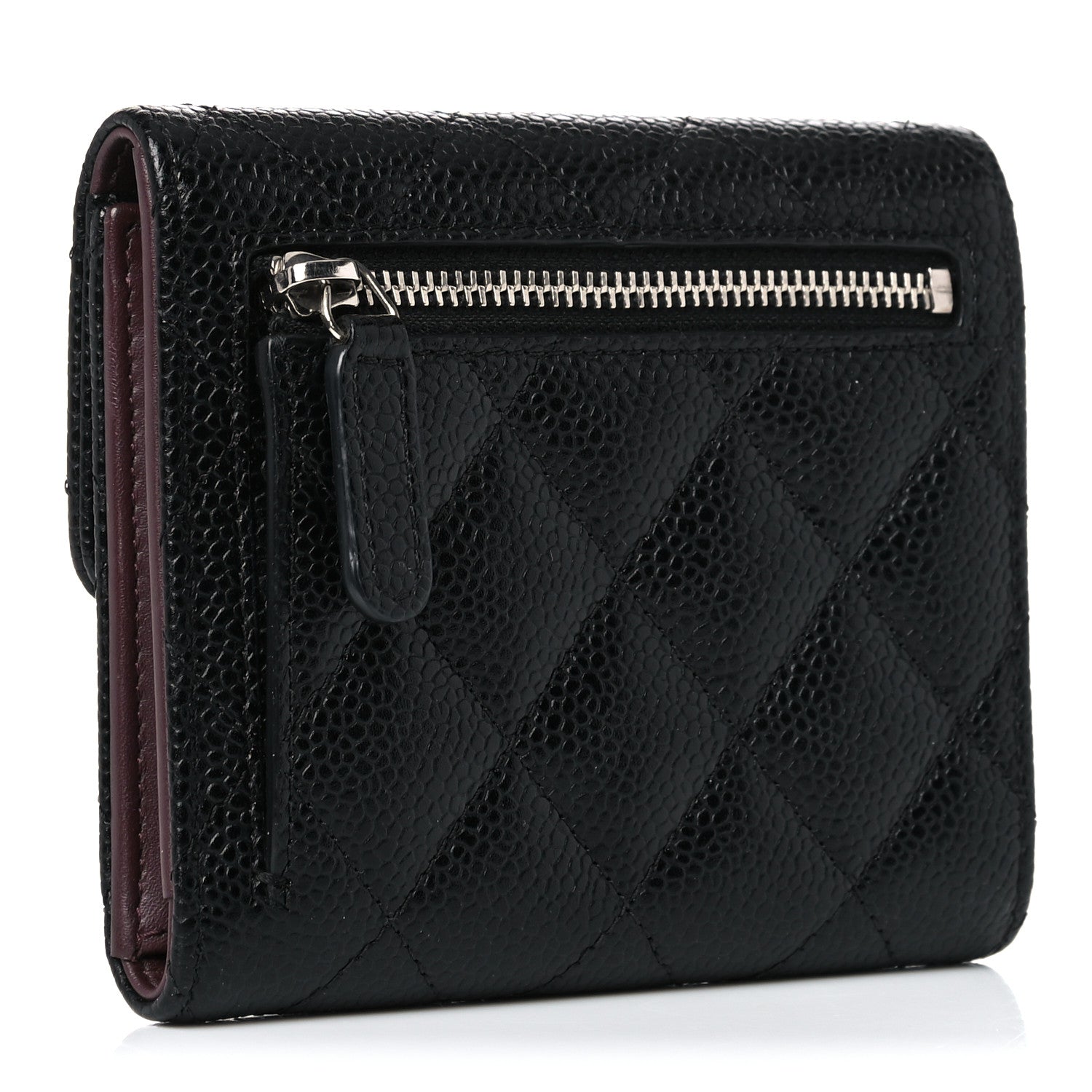 Chanel Caviar Quilted Compact Flap Wallet Black 3 of 10
