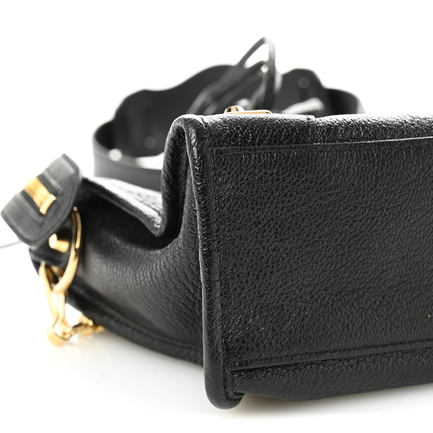 Chevre Gold Metallic Edge Hardware S City Black