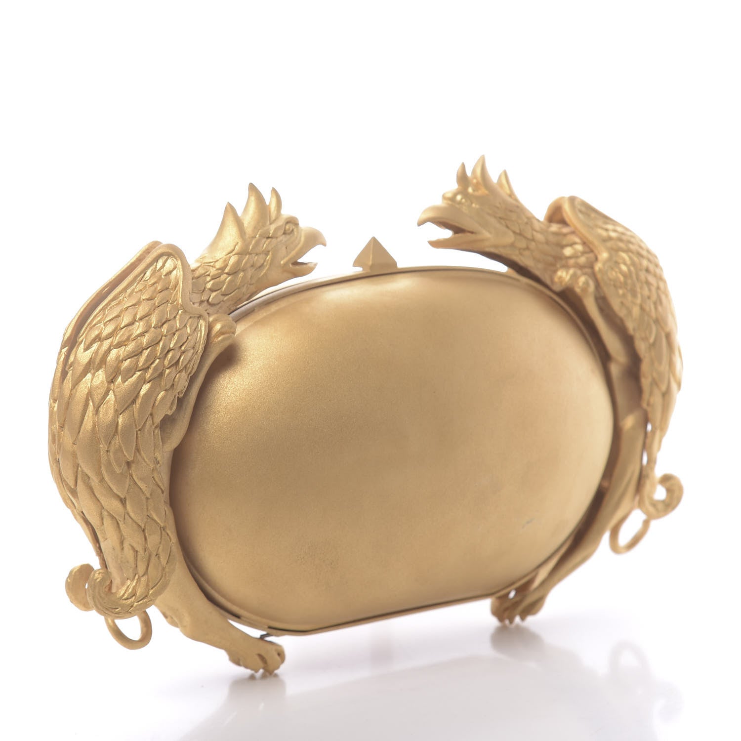 Valentino Garavani Metal Gryphon Clutch Gold 3 of 15