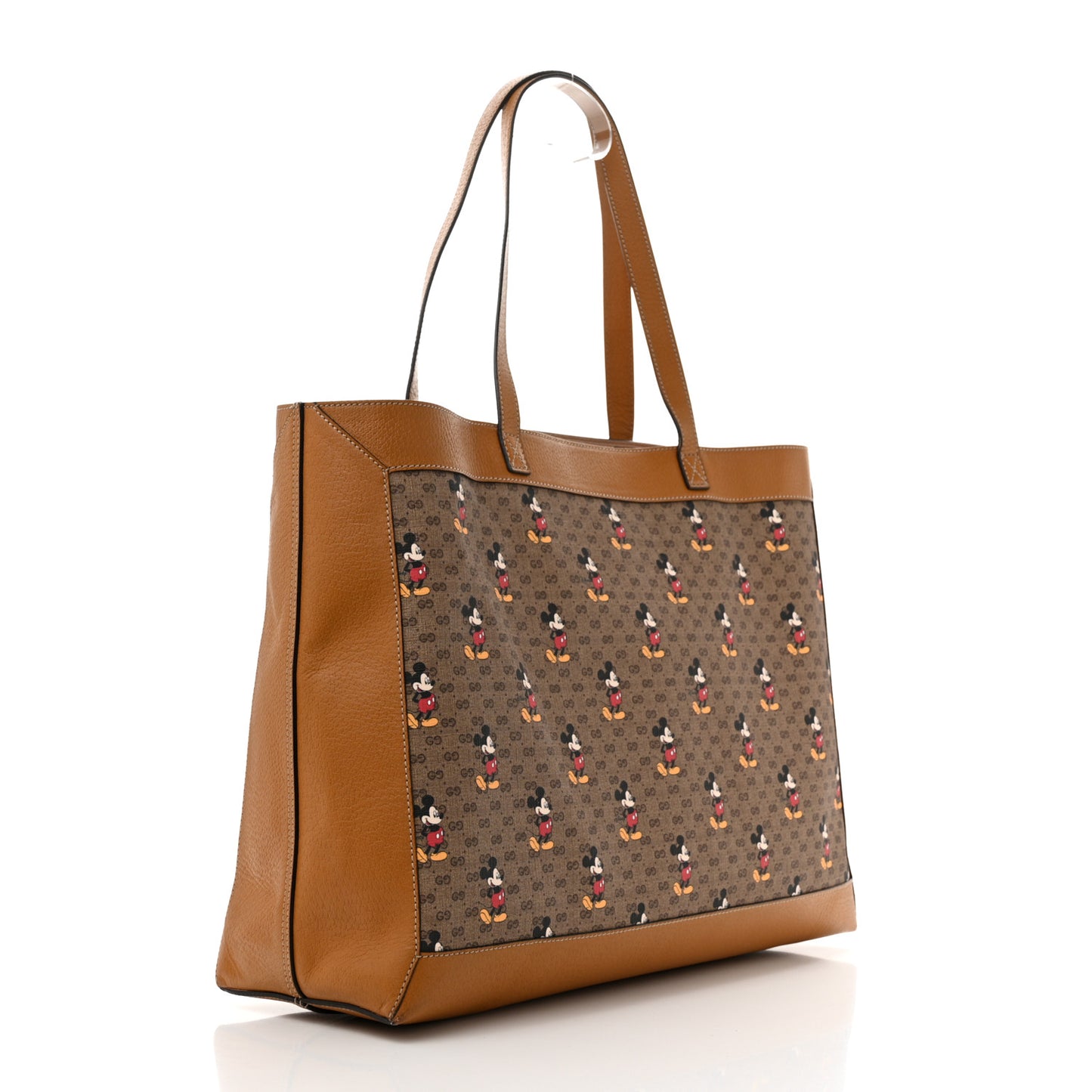 X DISNEY Mini Vintage GG Supreme Monogram Mickey Mouse Large Shopping Tote Beige Vintage Sun Oil