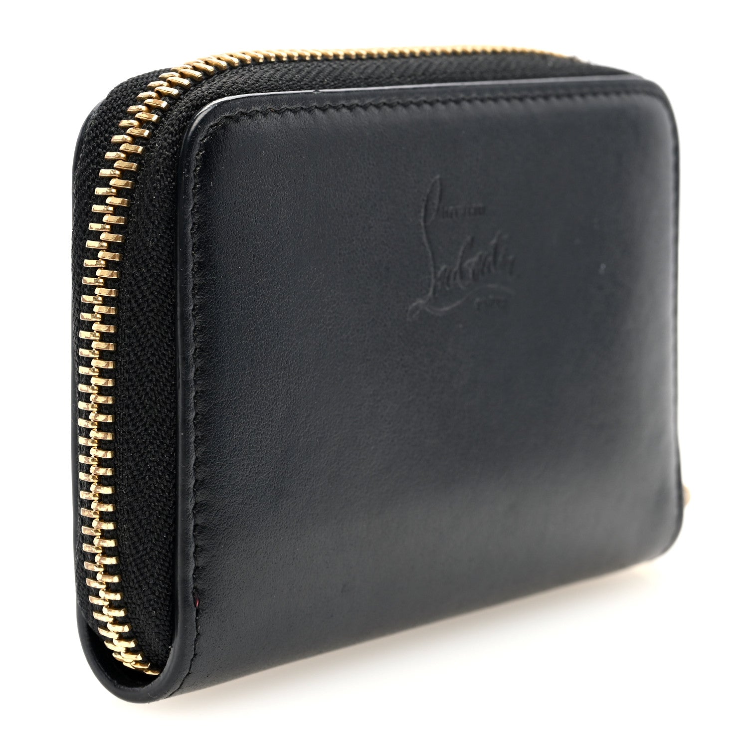 Christian Louboutin Calfskin Loubinthesky Panettone Coin Purse Black 3 of 6
