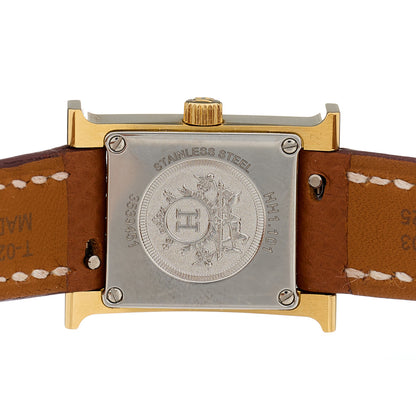 Hermes Stainless Steel Epsom 17.2mm Heure H Hour Quartz Watch Gold 4 of 5