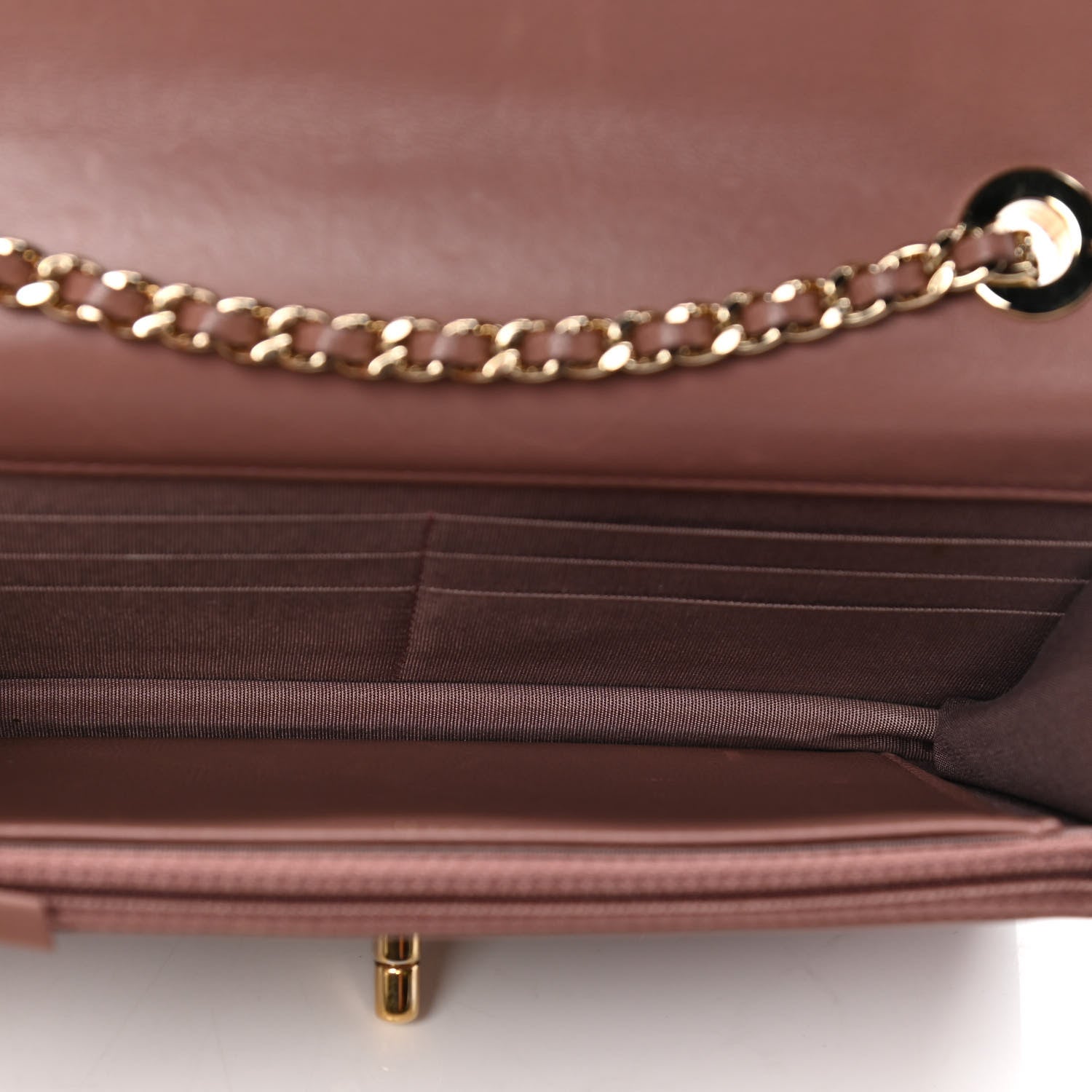 Chanel Lambskin Quilted Trendy CC Wallet On Chain WOC Nude 4 of 5