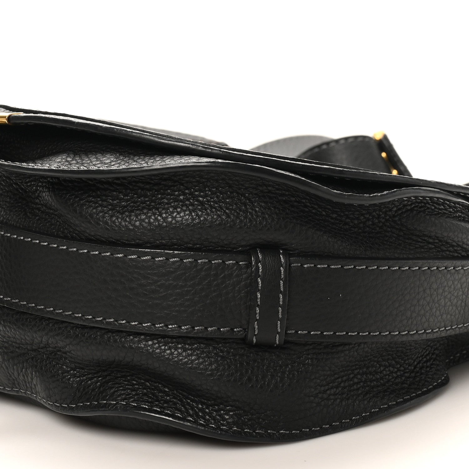 Chloe Grained Calfskin Medium Marcie Saddle Bag Black 9 of 9