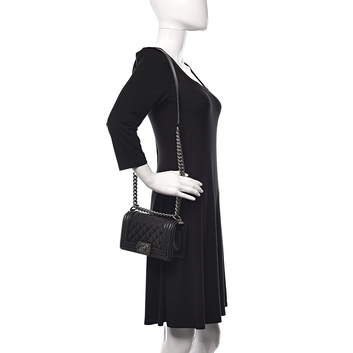 Chanel Caviar Quilted Small Boy Flap Black 2 of 11