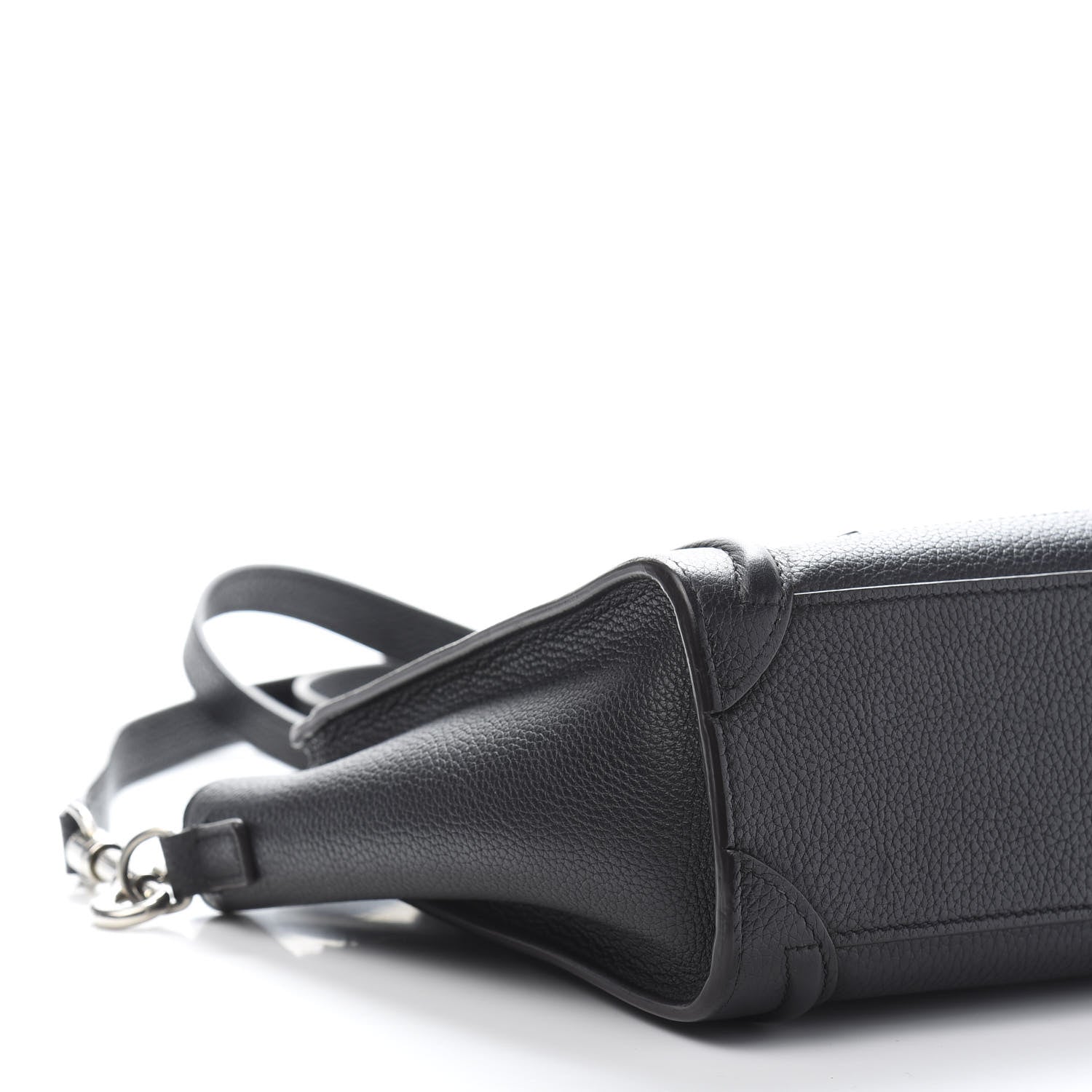 Celine Drummed Calfskin Nano Luggage Black 7 of 9