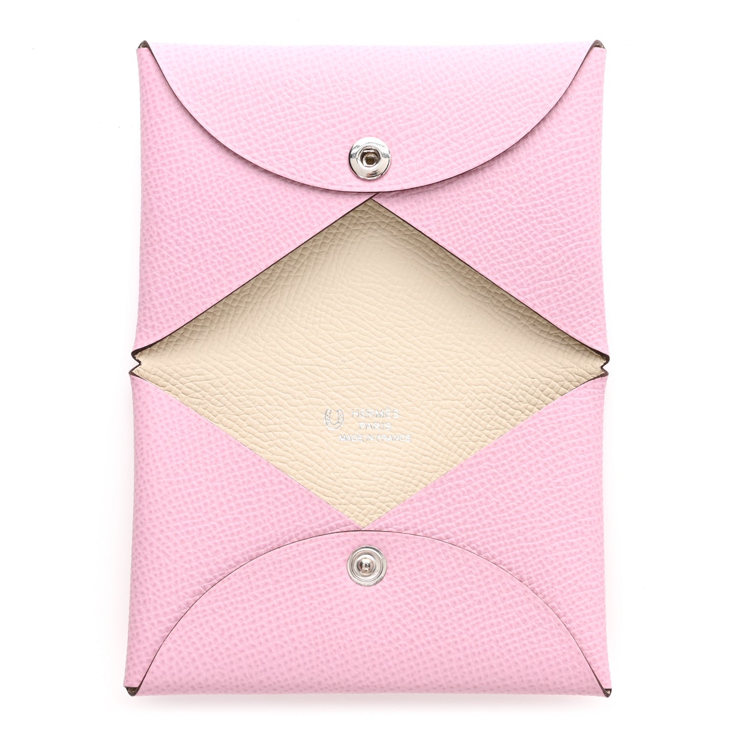 Epsom Horseshoe Calvi Card Case Mauve Sylvestre Craie