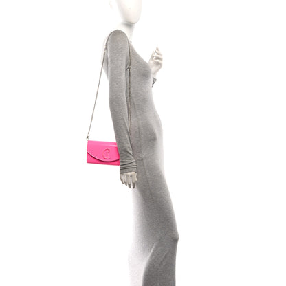 Christian Louboutin Patent Calfskin Loubi54 Crossbody Clutch Fluo Pink 2 of 10