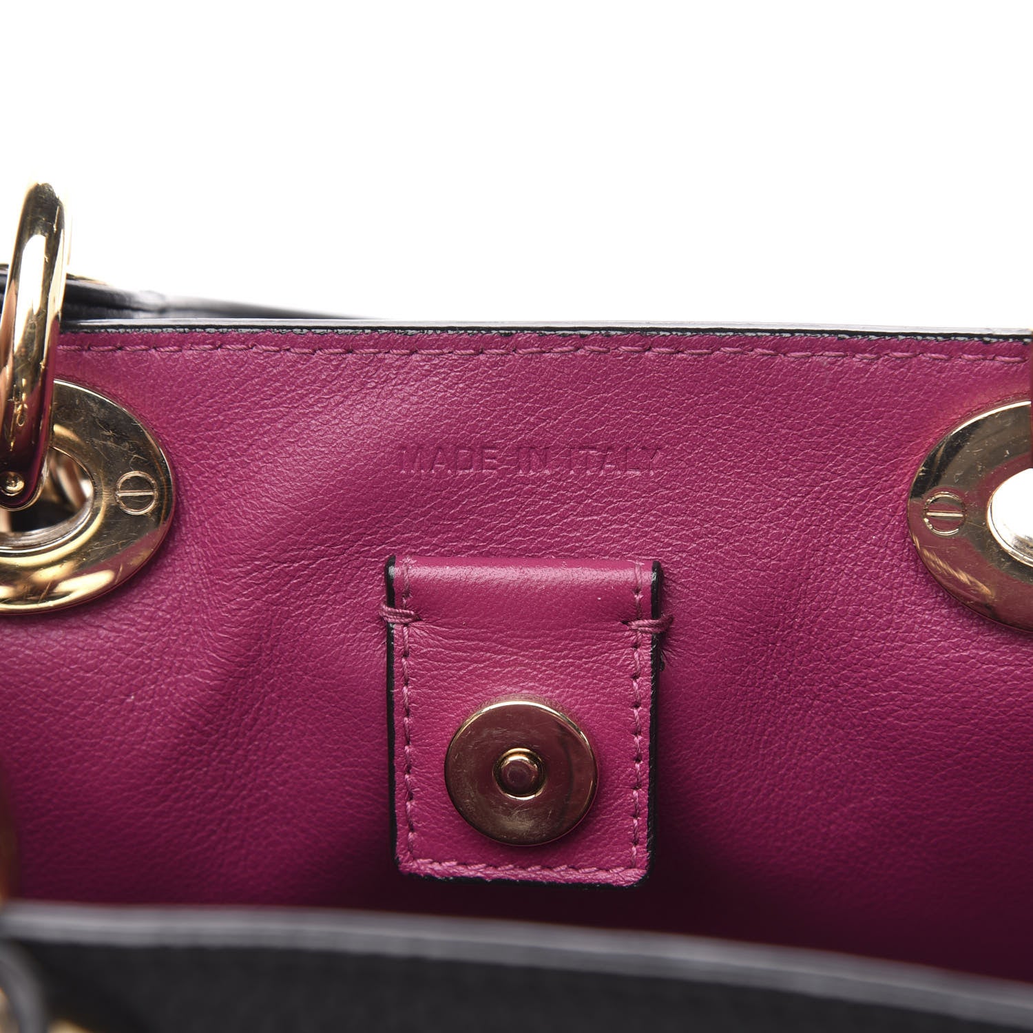 Christian Dior Bullcalf Small Diorissimo Tote Black Rose Indien 7 of 9