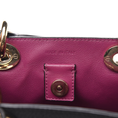 Christian Dior Bullcalf Small Diorissimo Tote Black Rose Indien 7 of 9
