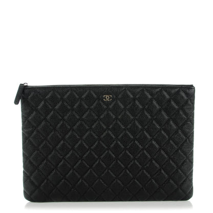 Chanel Caviar Quilted Large Cosmetic Case Black 1 of 7