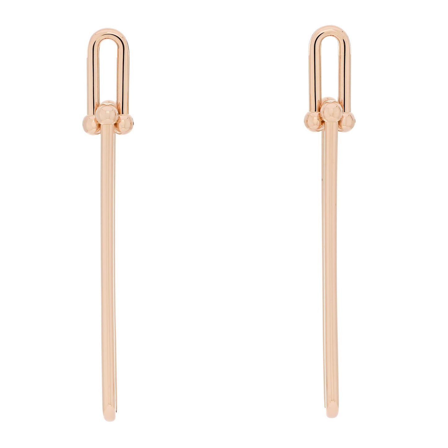 18K Rose Gold HardWear Double Long Link Earrings