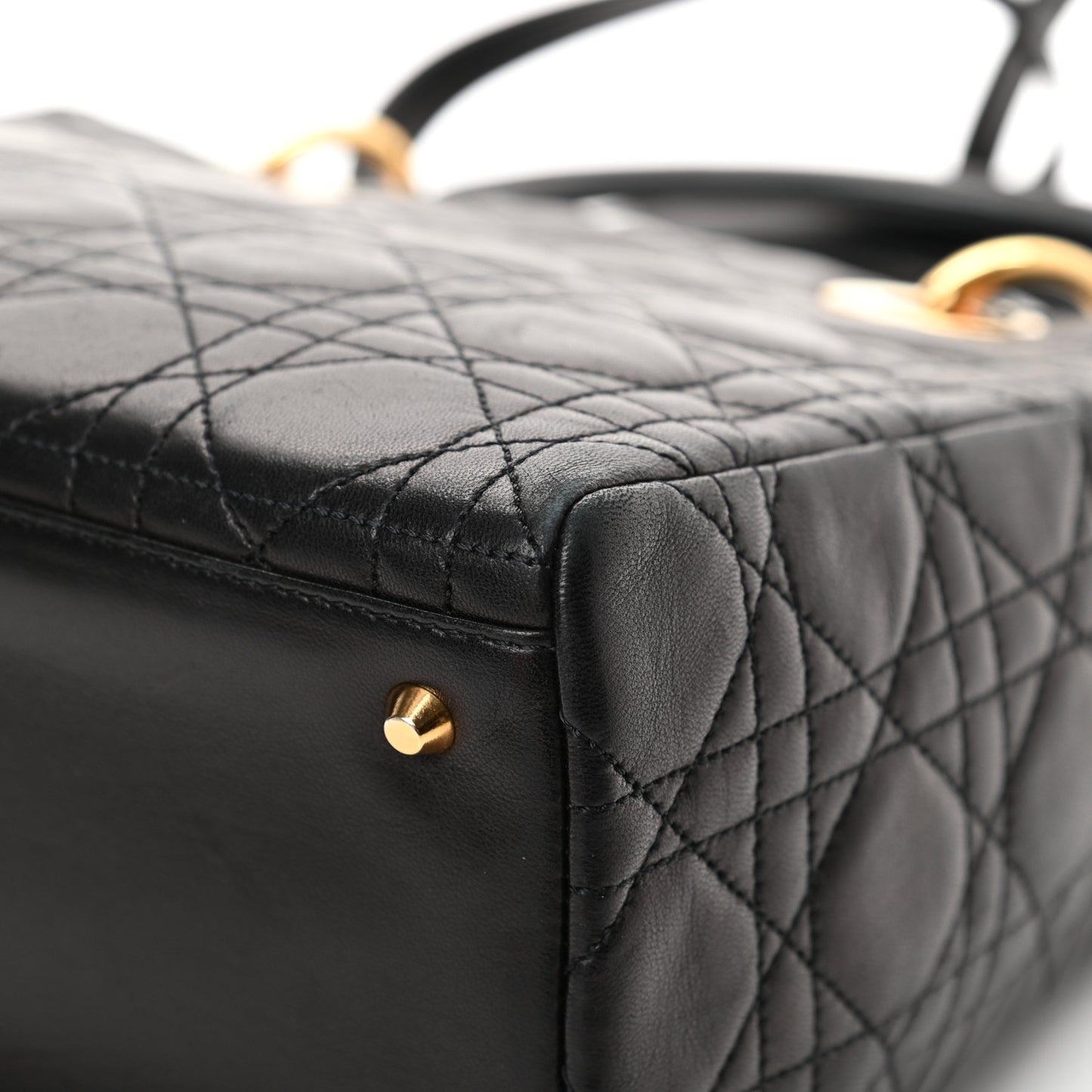 Lambskin Cannage Medium Lady Dior Black
