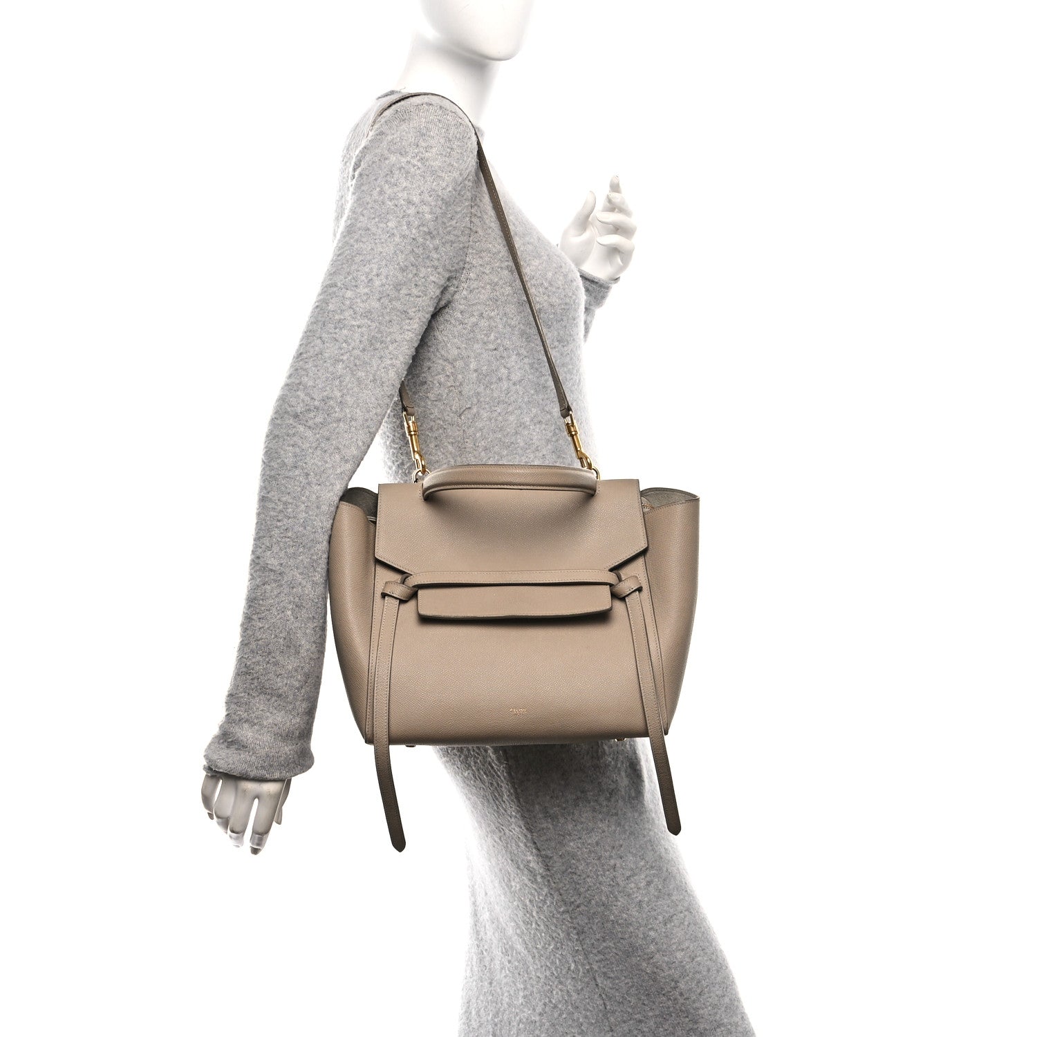 Celine Grained Calfskin Mini Belt Bag Light Taupe 1790614
