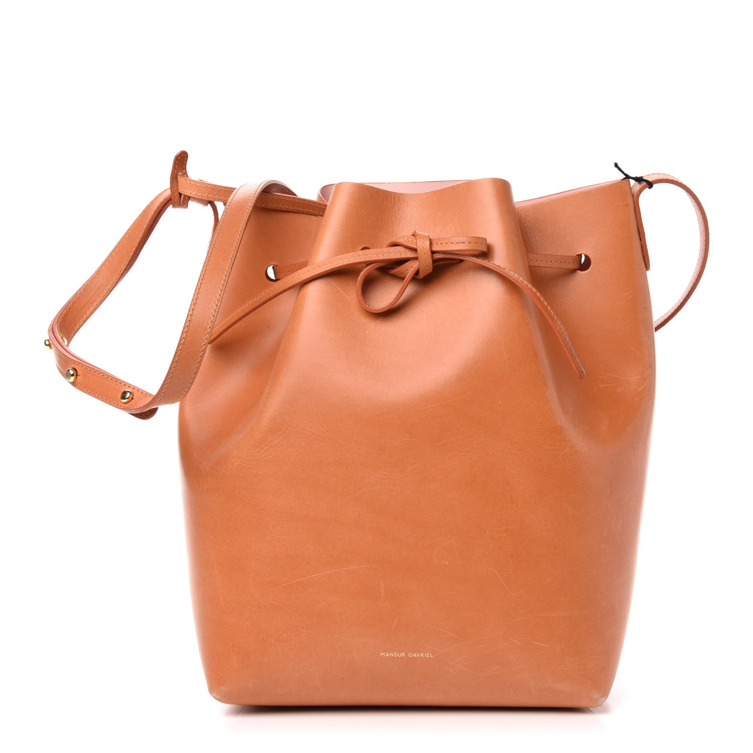 Mansur Gavriel Calfskin Bucket Bag Cammello Rosa 3 of 13
