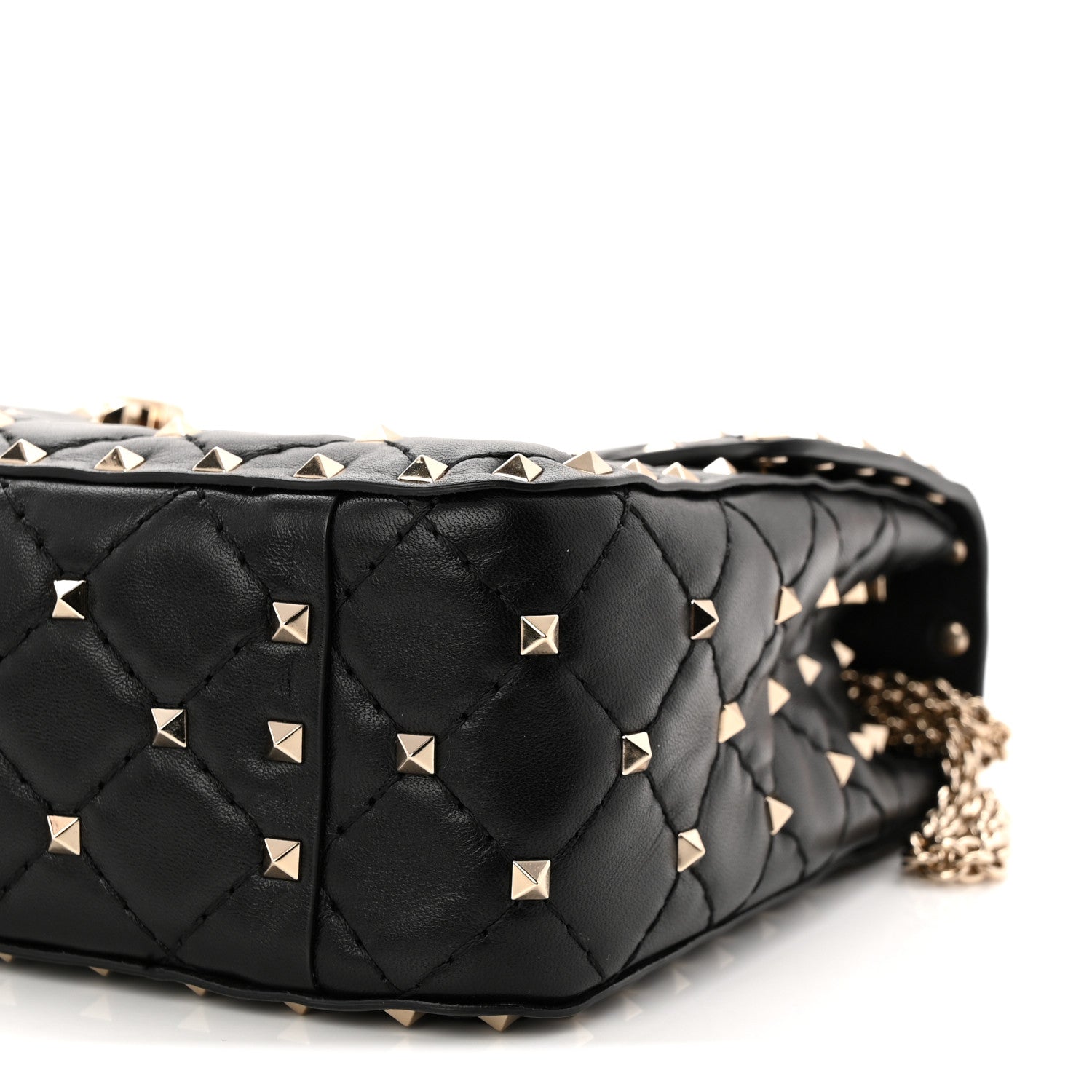 Valentino Garavani Nappa Medium Rockstud Spike Shoulder Bag Black 8 of 9