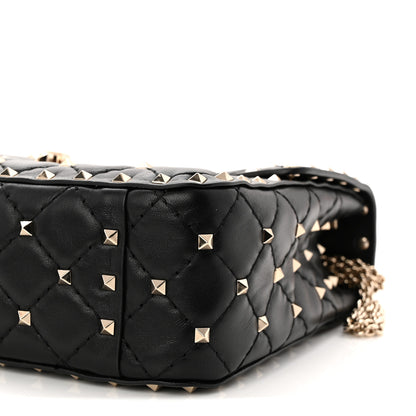 Valentino Garavani Nappa Medium Rockstud Spike Shoulder Bag Black 8 of 9