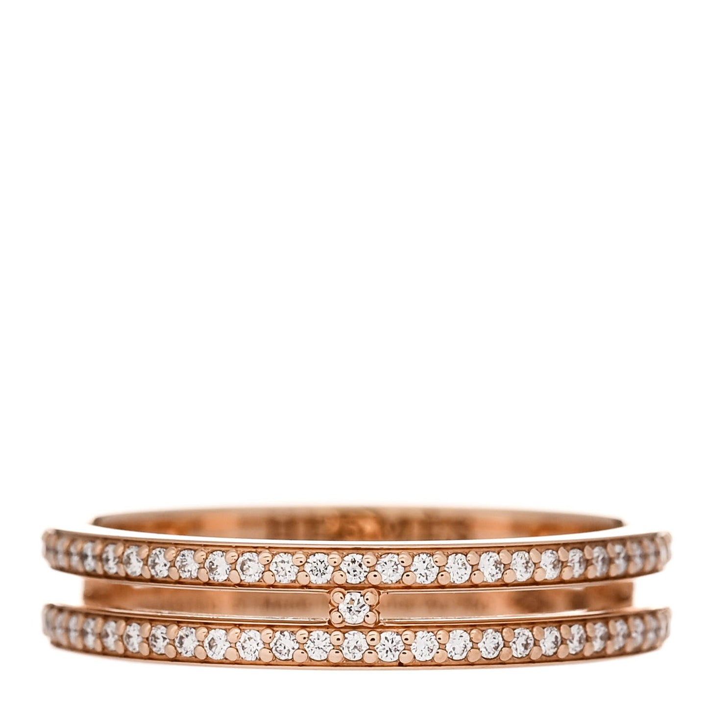 18K Rose Gold Diamond Ariane Wedding Band Ring 51 5.75