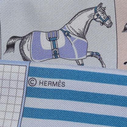 Hermes Silk Couvertures Nouvelles Twilly Menthe Ciel Marine Sable 4 of 4