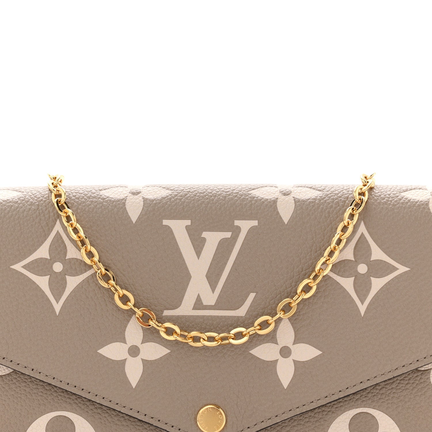 Louis Vuitton Empreinte Monogram Giant Felicie Pochette Tourterelle Creme 8 of 11
