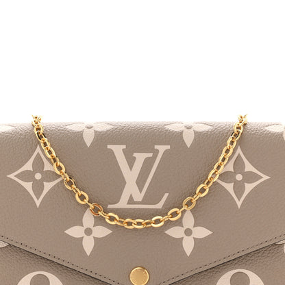 Louis Vuitton Empreinte Monogram Giant Felicie Pochette Tourterelle Creme 8 of 11