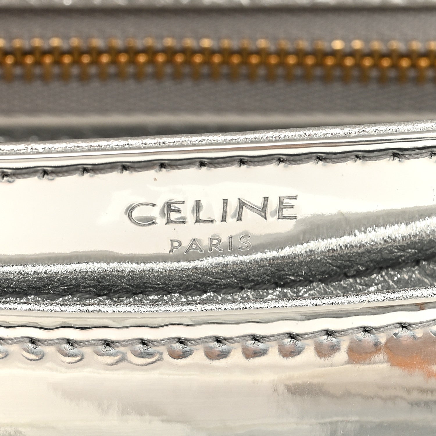 Celine Mirror Calfskin Teen Besace Chain Triomphe Silver 6 of 9