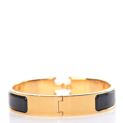 Hermes Enamel Narrow Clic Clac H Bracelet PM Black 3 of 5
