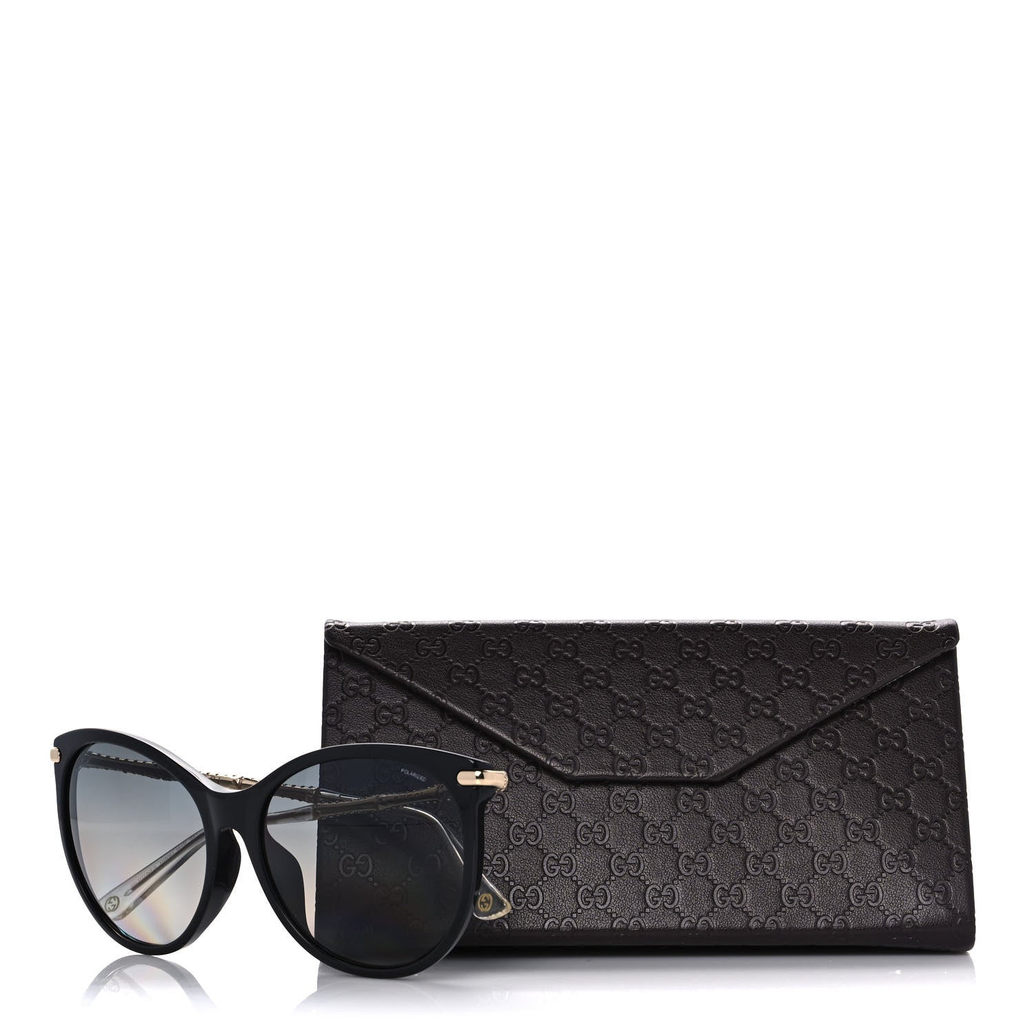 Gucci Crystal Bamboo Cat Eye GG3777 Sunglasses Black Gold 10 of 10
