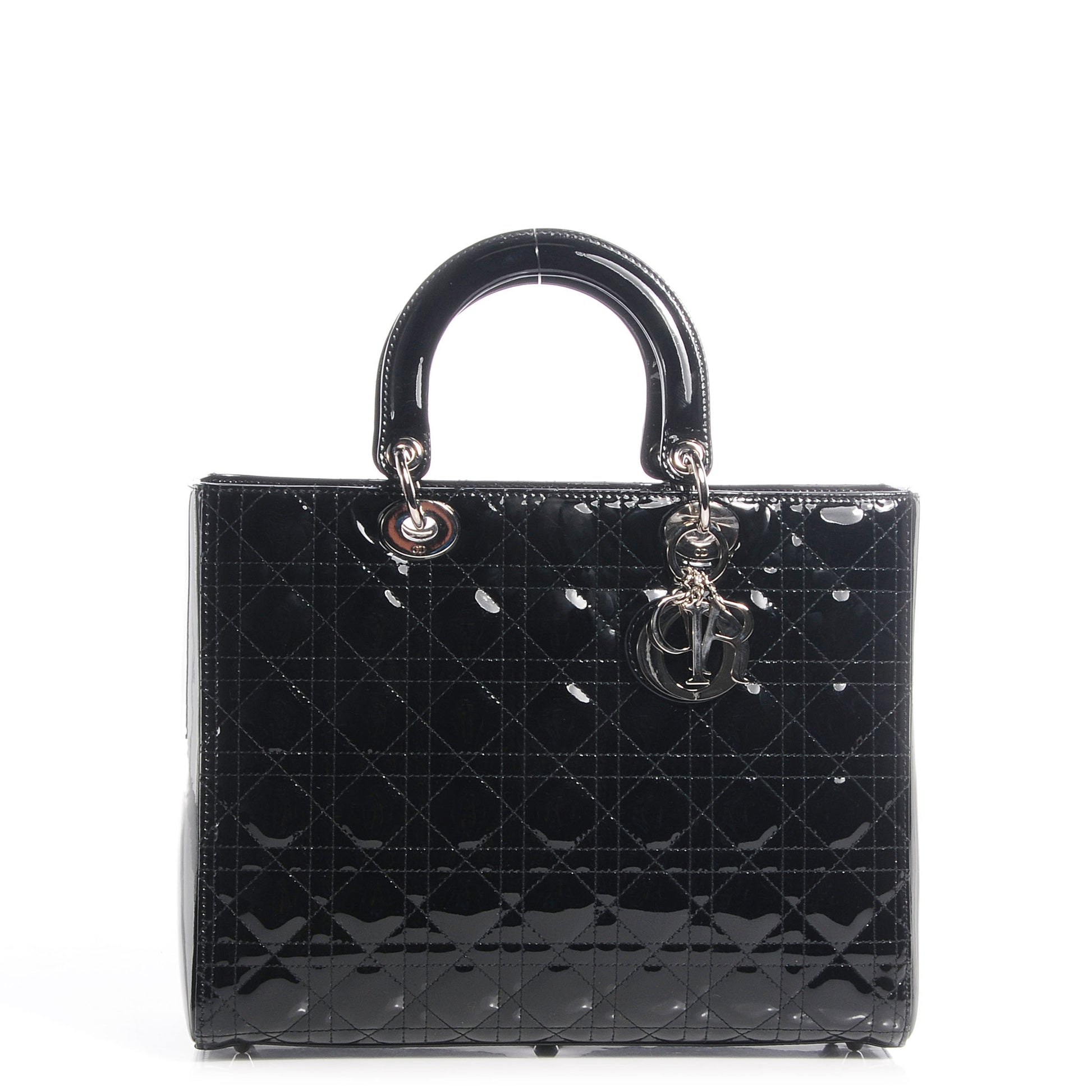 Christian Dior Patent Cannage Large Lady Dior Black 1 of 7