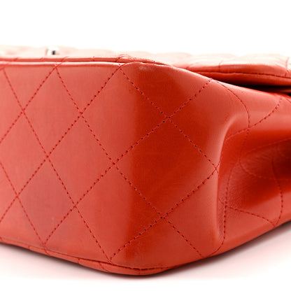 Chanel Lambskin Quilted Jumbo Double Flap Red 10 of 12