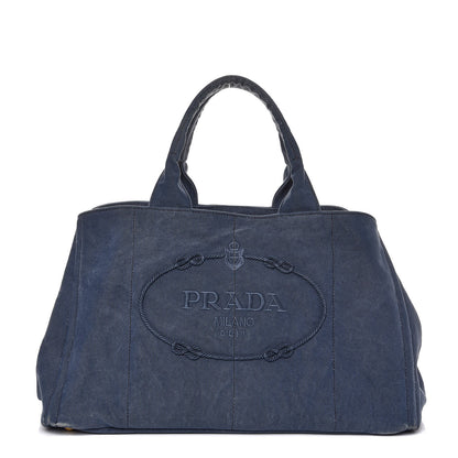Prada Canapa Logo Shopping Tote Cobalto 1 of 6
