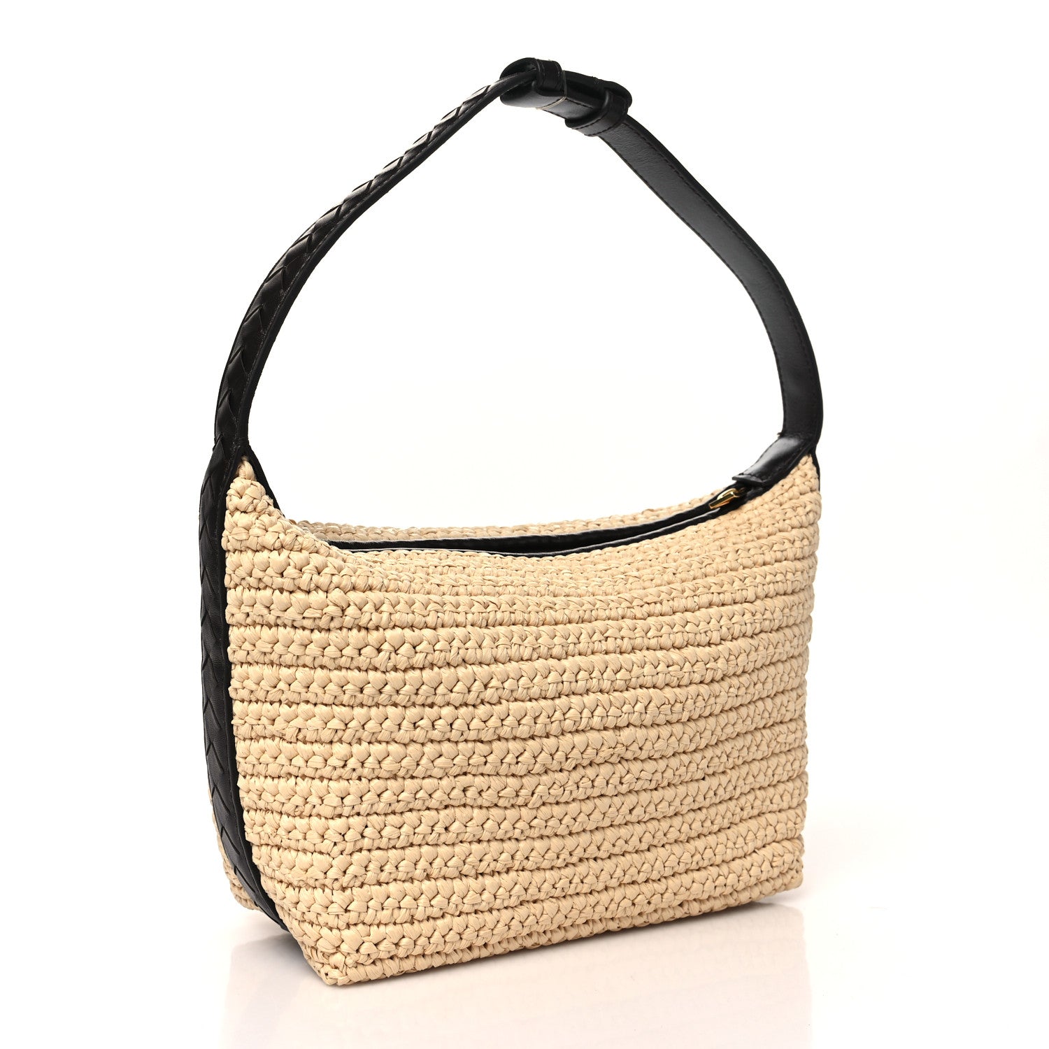 Bottega Veneta Raffia Woven Nappa Intrecciato Mini Wallace Natural Fondant 3 of 11