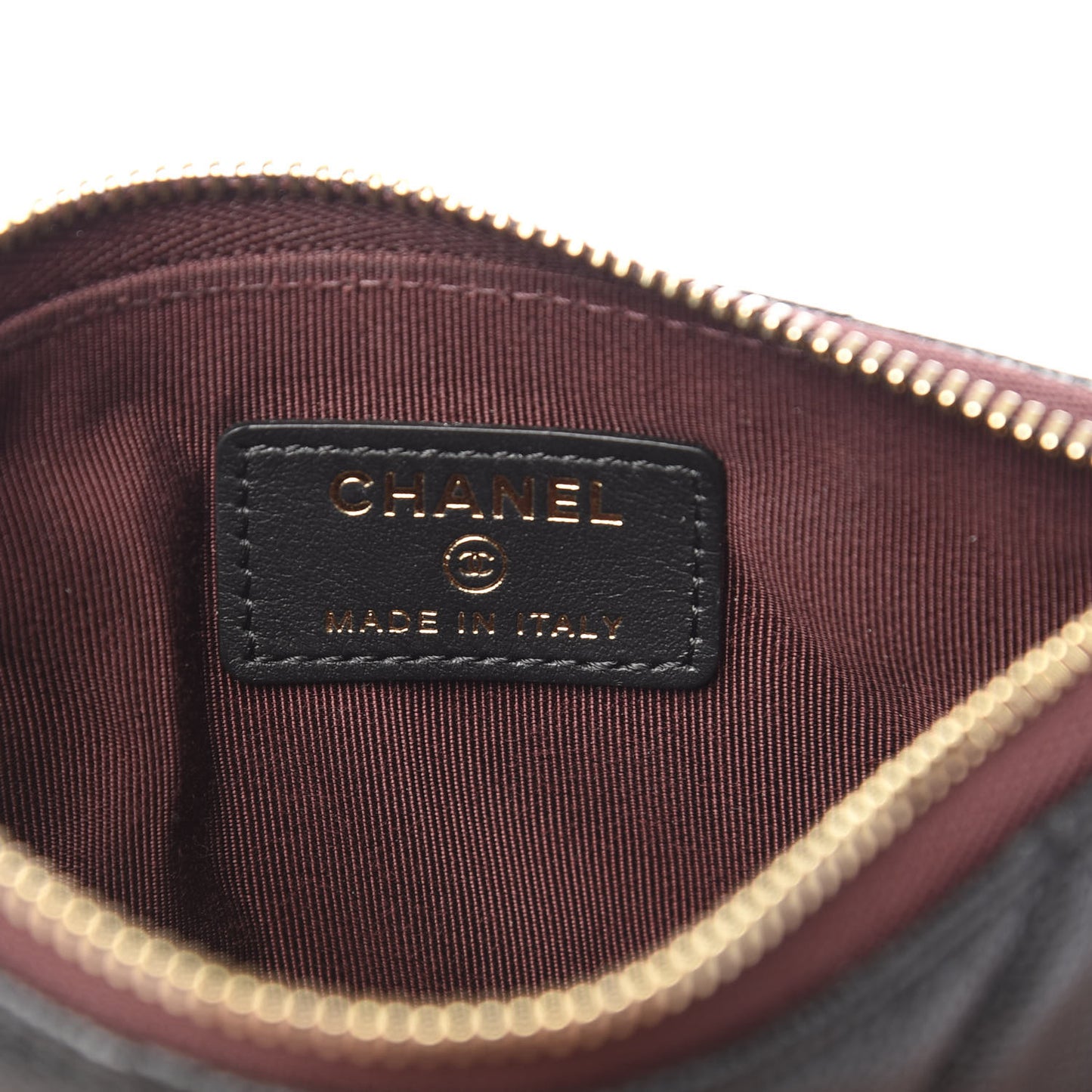 Caviar Quilted Small Cosmetic Case Black