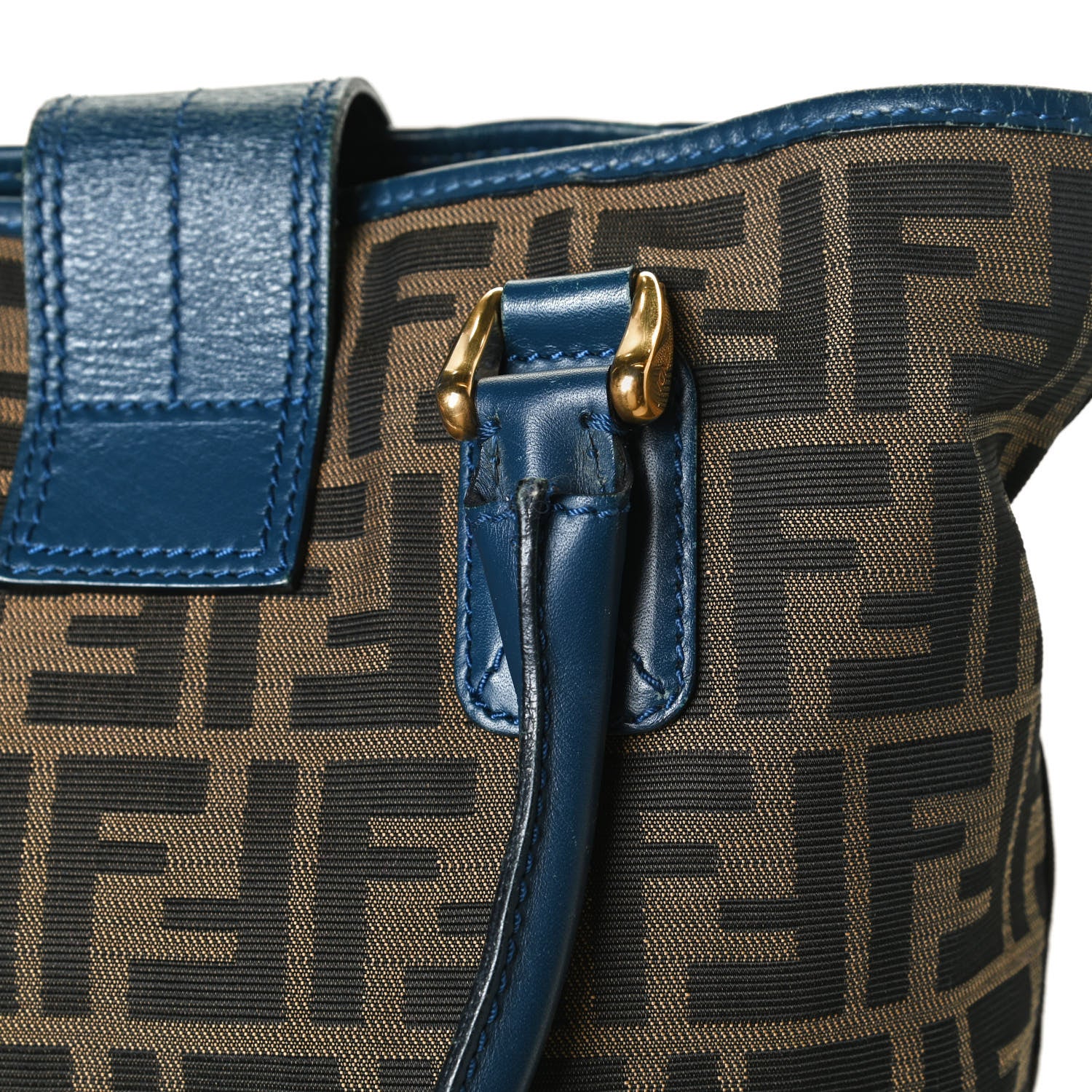 Fendi Zucca Tote Tobacco Blue 11 of 12